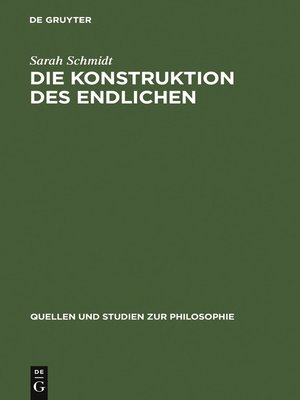 cover image of Die Konstruktion des Endlichen